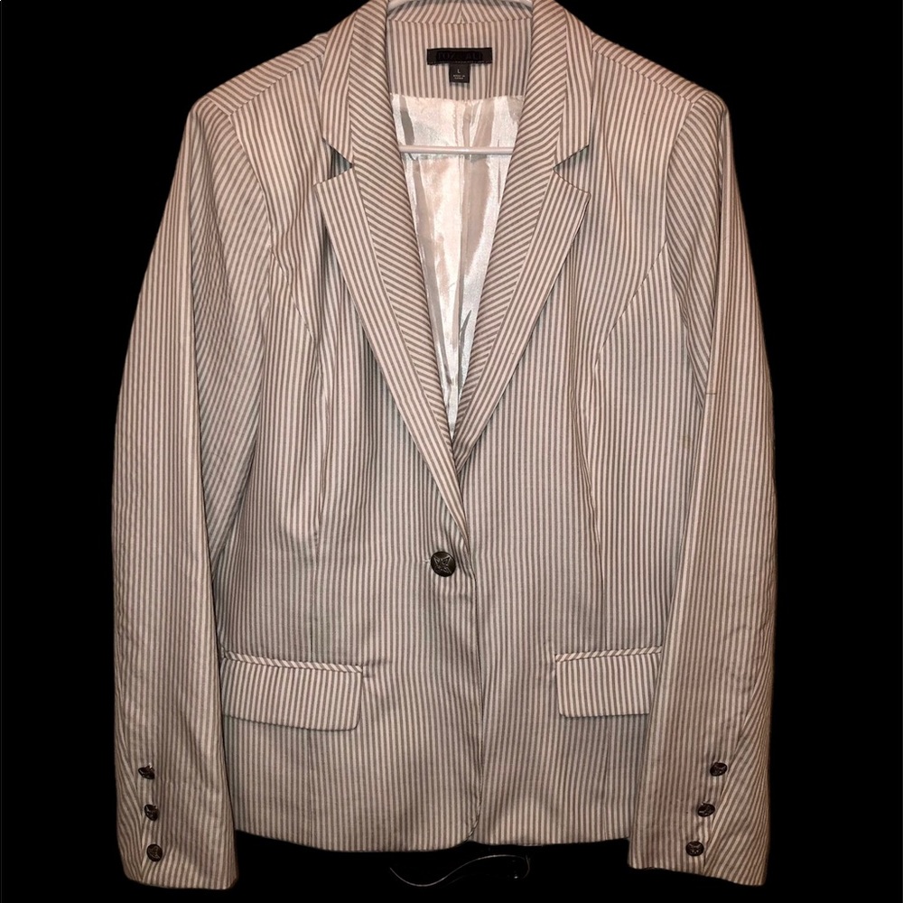 Roz & Ali Dusty Purple striped Blazer